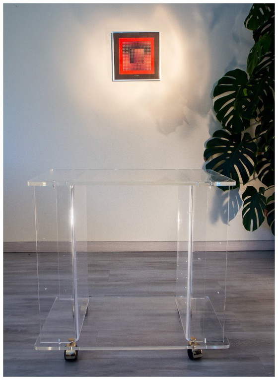 Image 1 of Hi-fi kast, draaitafel, plexiglas, Marais International, 1970-1980