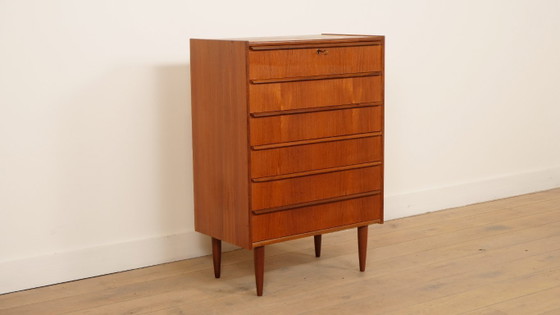 Image 1 of Vintage Deense ladekast | Teak | 6 lades | 100 cm