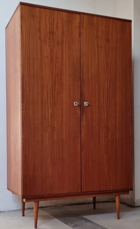 Mid Century Kleiderschrank, Kleiderschränke, Holz, Braun (Foto 4 von 15)