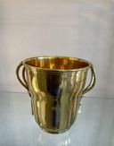 Handcrafted French brass wine cooler/champagne cooler