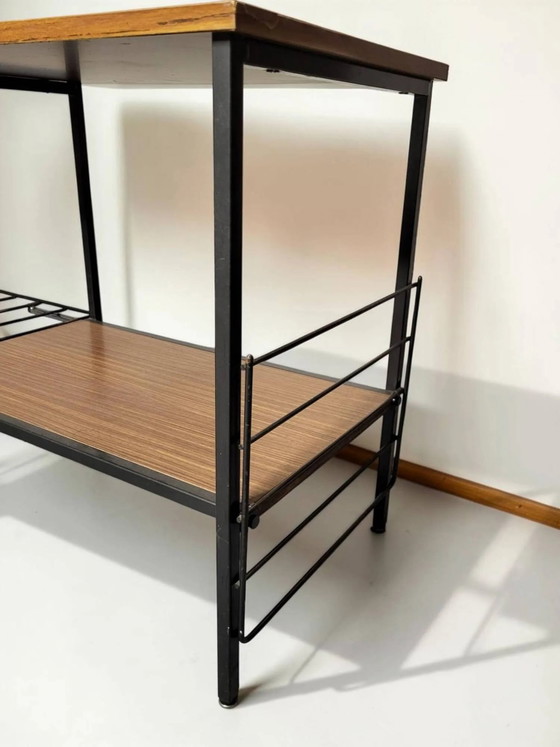 Table d'appoint années 60 – Tables d'appoint, Wood, Metal, Mid Century Modern (photo 5 of 10)
