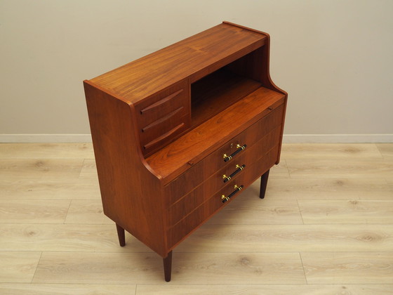 Image 1 of Secrétaire en teck, design danois, années 1970, production : Danemark