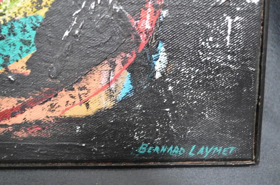 Bernard Laymet (20th Century) "Untitled" Acrylic on Canvas Signed – Paintings & Drawings, Abstract (photo 6 of 9)