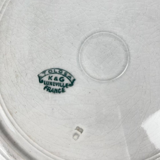 Image 1 of Rare round KG Lunéville "Tolosa" platter, 1910/1920