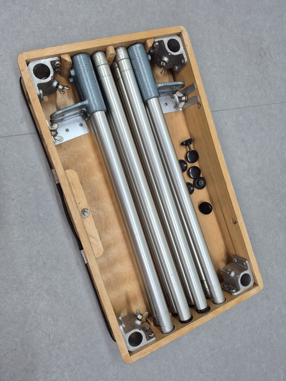 Table d'appoint vintage (table pour projecteur de films Karba) – Porte-plantes, Metal, Wood (photo 14 of 15)