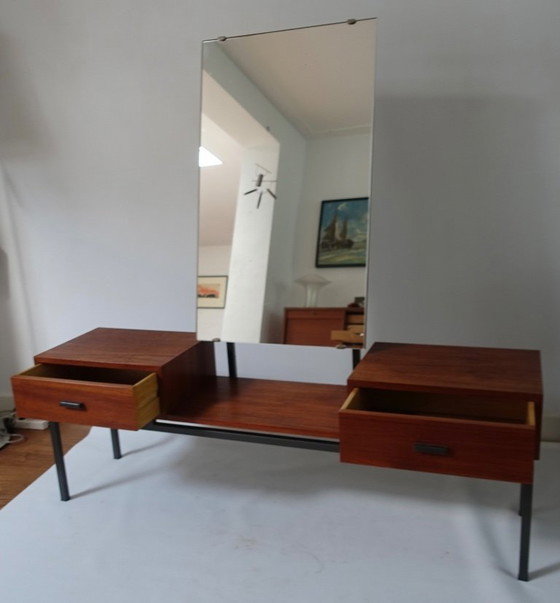 Image 1 of Espejo moderno de mediados de siglo Kuperus Almelo en estilo Pastoe Braakman.