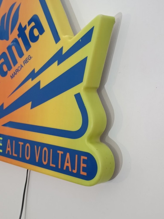 Image 1 of Origineel 60 cm Fanta Marca verlicht reclamebord, registratiejaar 1999.