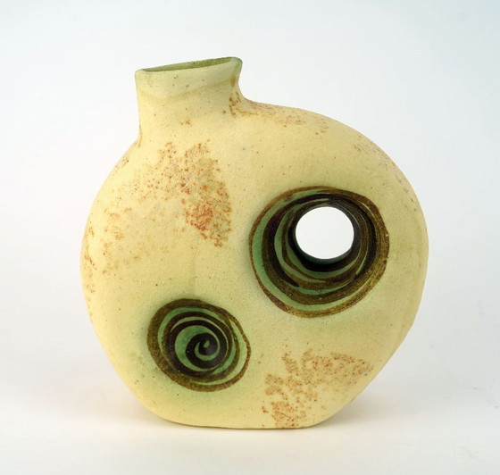 Image 1 of greek vintage VASE by nikos dazelidis, 1960s/70s, signed, sculptural form, space age