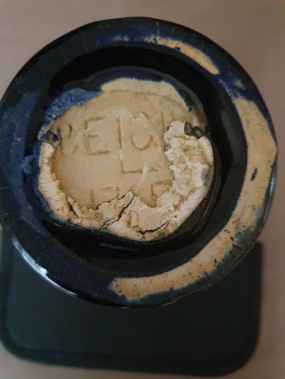 Image 1 of Art Deco vase Thulin Belgium - drip glaze - 1930s