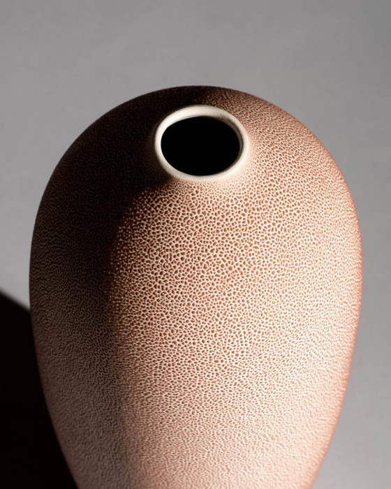 Image 1 of Vaso artigianale in ceramica vintage "SNAKESKIN" di grandi dimensioni, Paesi Bassi, anni '60-'70, altezza 33 cm