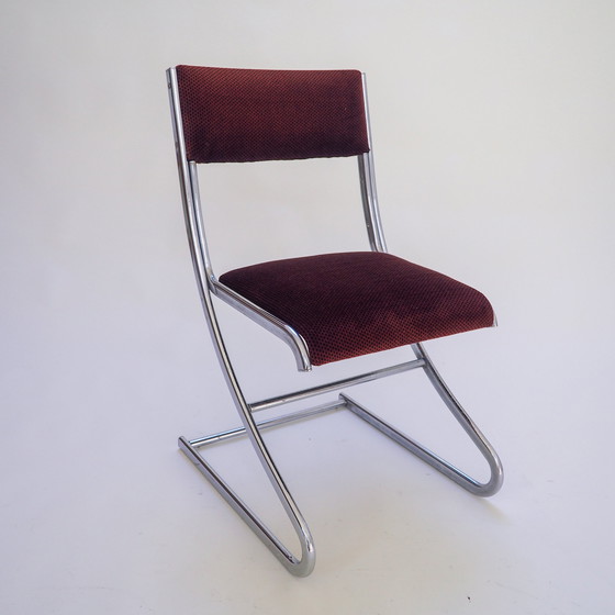 Image 1 of Silla de comedor tubular cromada