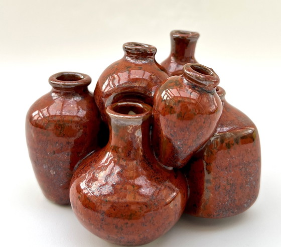 Image 1 of Sculptural ceramic vase composition – studio ceramics, circa 1960s/70s