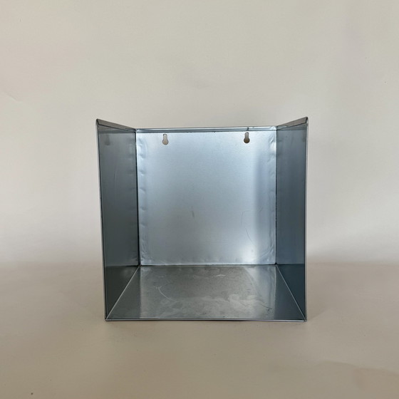 Image 1 of Coppia di mensole anni '70 in acciaio inox spazzolato