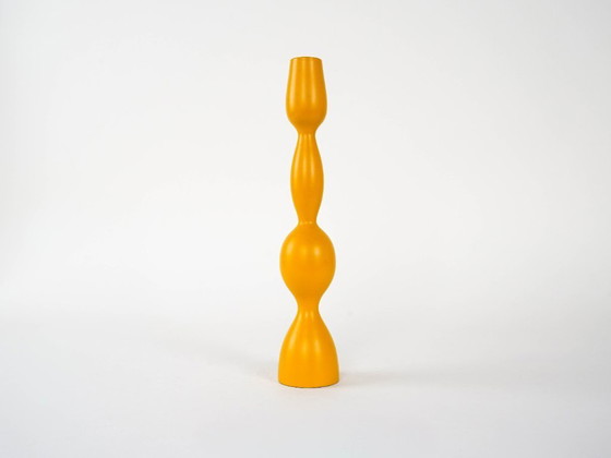 Image 1 of Candeliere color senape, design danese, anni '70, prodotto in Danimarca