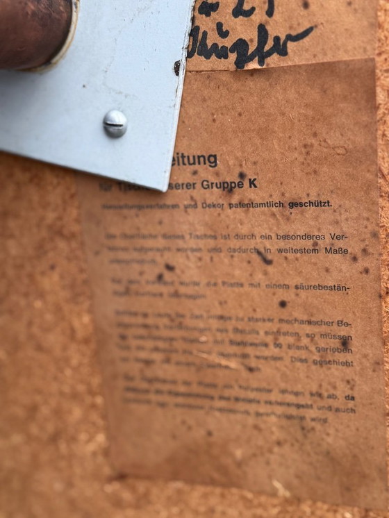 Image 1 of Mesa auxiliar de cobre moderna de mediados de siglo