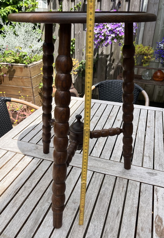 Image 1 of Classic Bobbin corner chair + matching side table | rare set