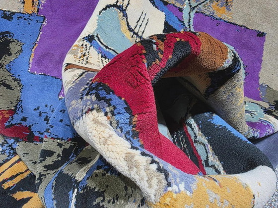 Alfombra de lana anudada a mano – Arte cubista de la guitarra de Pablo Picasso, 260x190cm – Wool (photo 5 of 10)