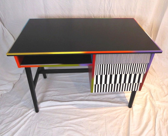 Image 1 of Colourfull Desk with 4 multicoloured drawers