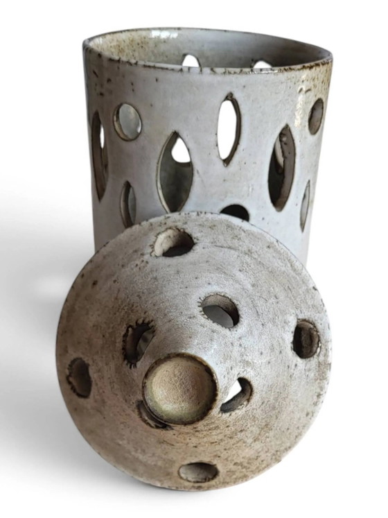 Lanterne en céramique "La Fagoterie" – Bougeoirs et chandeliers, Porcelain, Ceramic, Vintage (photo 5 of 10)