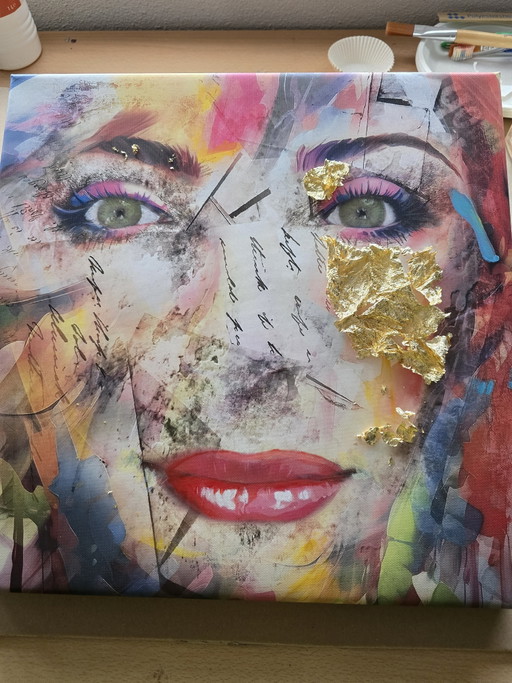 1 Exclusive Work. Self Reflection On Canvas