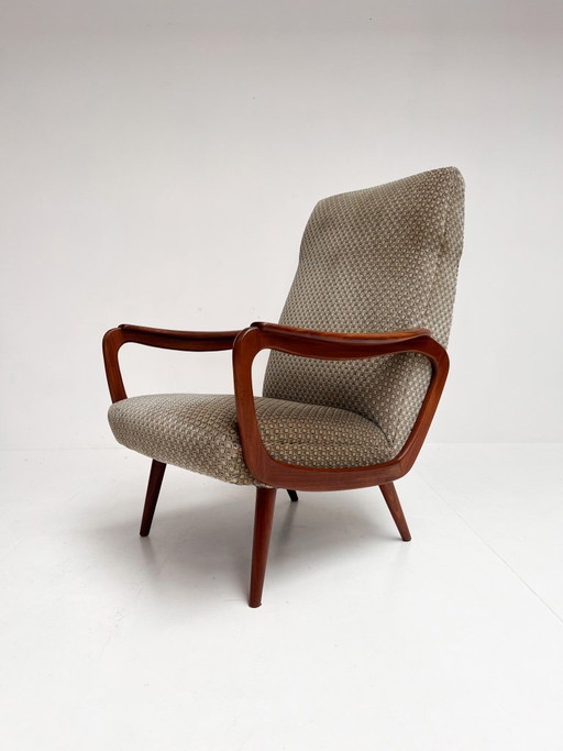 Organische fauteuil in de stijl van De Ster Gelderland, 1960's