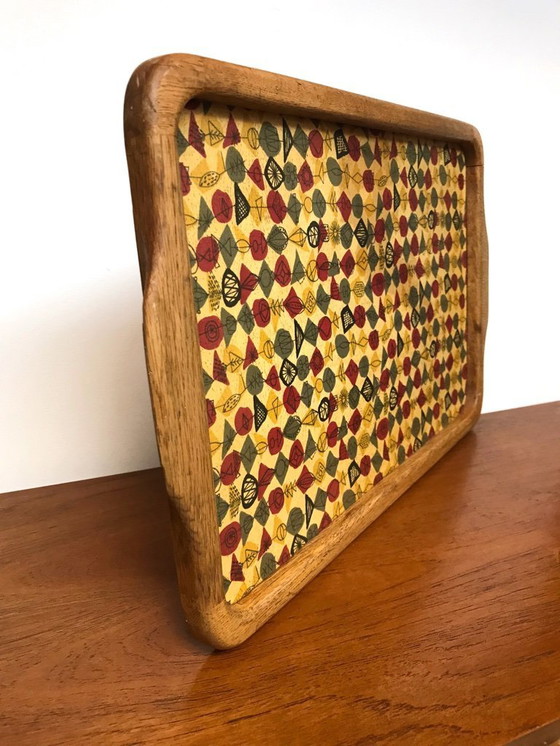 Image 1 of Zeldzame vintage theeblad uit de jaren 50, Lucienne Day Atomic Design