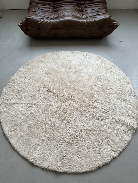 Image 1 of Round unique Béni ouarain rug 100% handmade 