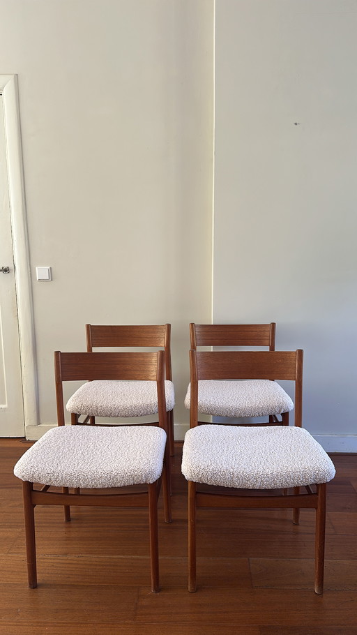 4x Vintage Teak Dining Chairs