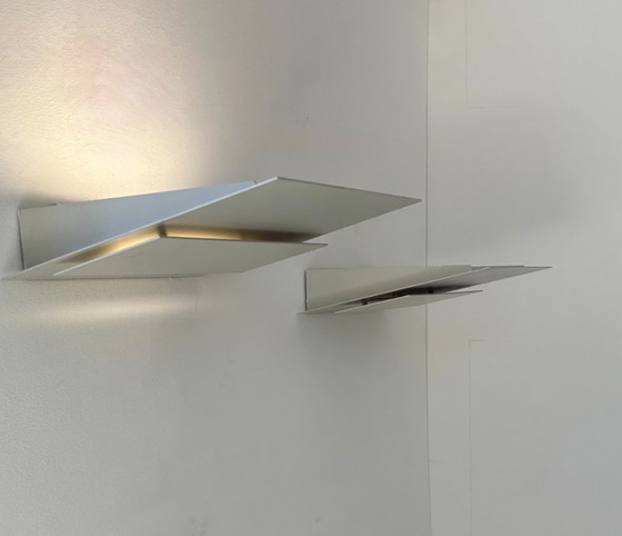 Image 1 of Coppia di applique vintage in fusione di alluminio, Francia 1970