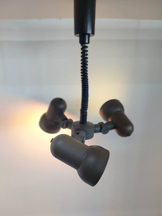 Image 1 of Vintage original Hüstadt Leuchten 3 spots ceiling lamp (height adjustable)