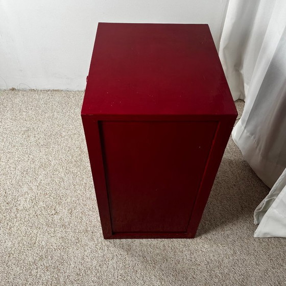 Piccolo mobile da officina in pino laccato rosso, 1980 – Cassettiere, Legno (photo 7 of 15)