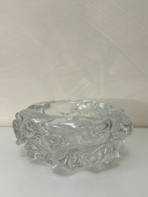 Signed Schneider crystal ashtray/trinket dish