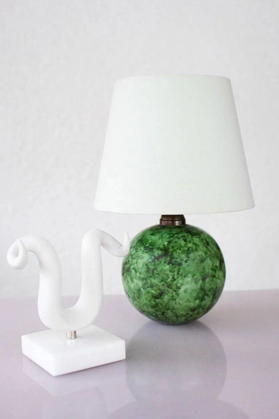 Image 1 of Scandinavian Art Deco table lamp in ceramic by Erik Mornils for Nittsjö, 1930s