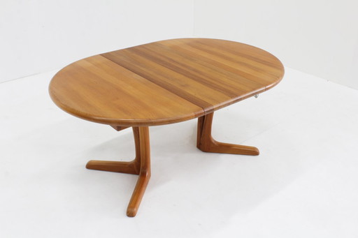 Vintage Danish round extendable dining table solid teak