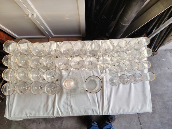 Image 1 of Marcello Aglieri gold-edged crystal glasses