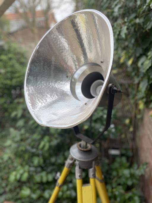 Industriële vintage driepoot spot staande lamp - verstelbaar 