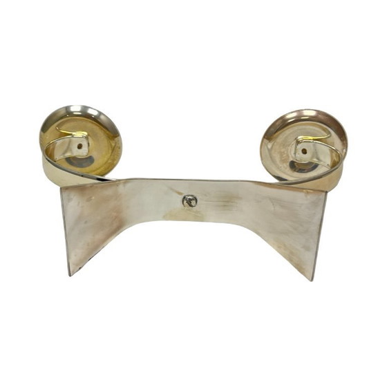 Image 1 of Vintage modernist WMF two-arm candle holder, Radtke model (1958), silver-plated, 1960s.
