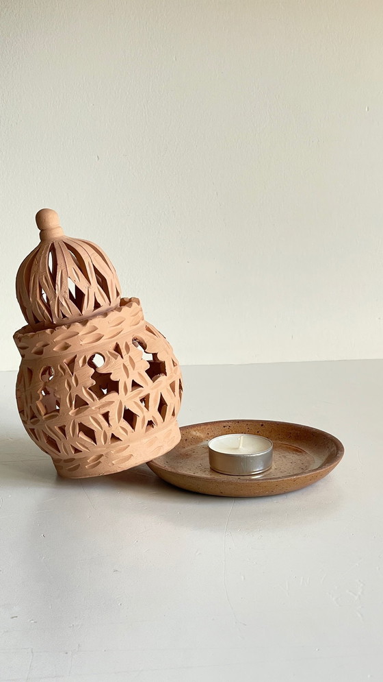 Image 1 of Candelabro de terracota hecho a mano