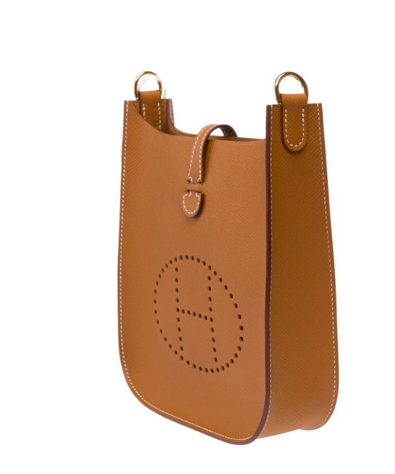 Image 1 of Zak HERMES Mini Evelyne en Cuir Doré - 103322