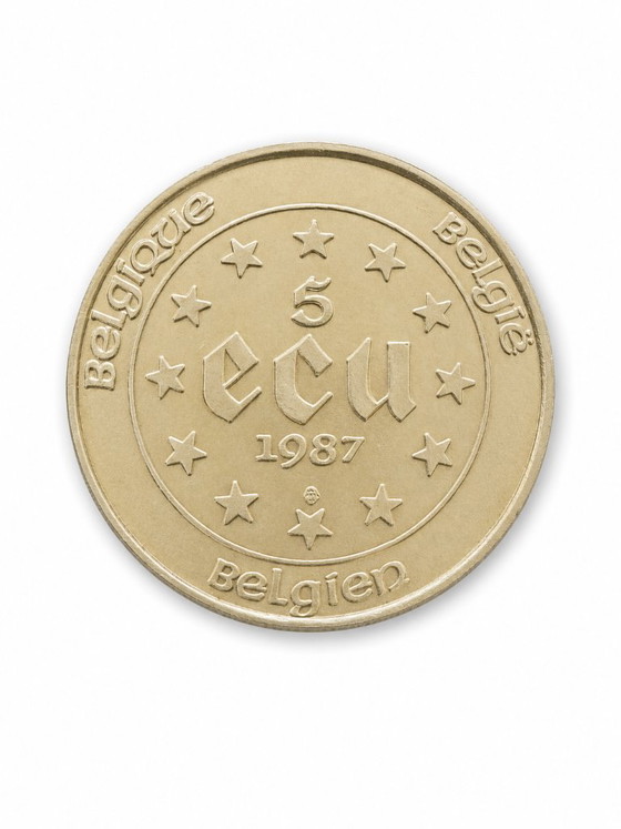 Image 1 of Silver coin .833 ECU Belgium 1987
