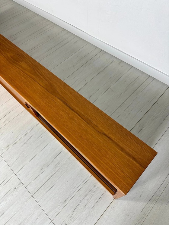 Image 1 of Vintage Bartels zwevend teakhouten wandmeubel / wanddressoir, Duitsland, jaren 60, mid-century modern