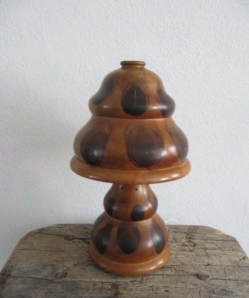 Antike brasilianische Art Deco Butterfly Wood Lampe