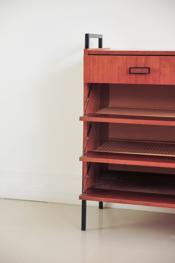Image 1 of vintage 1950s shoe cabinet