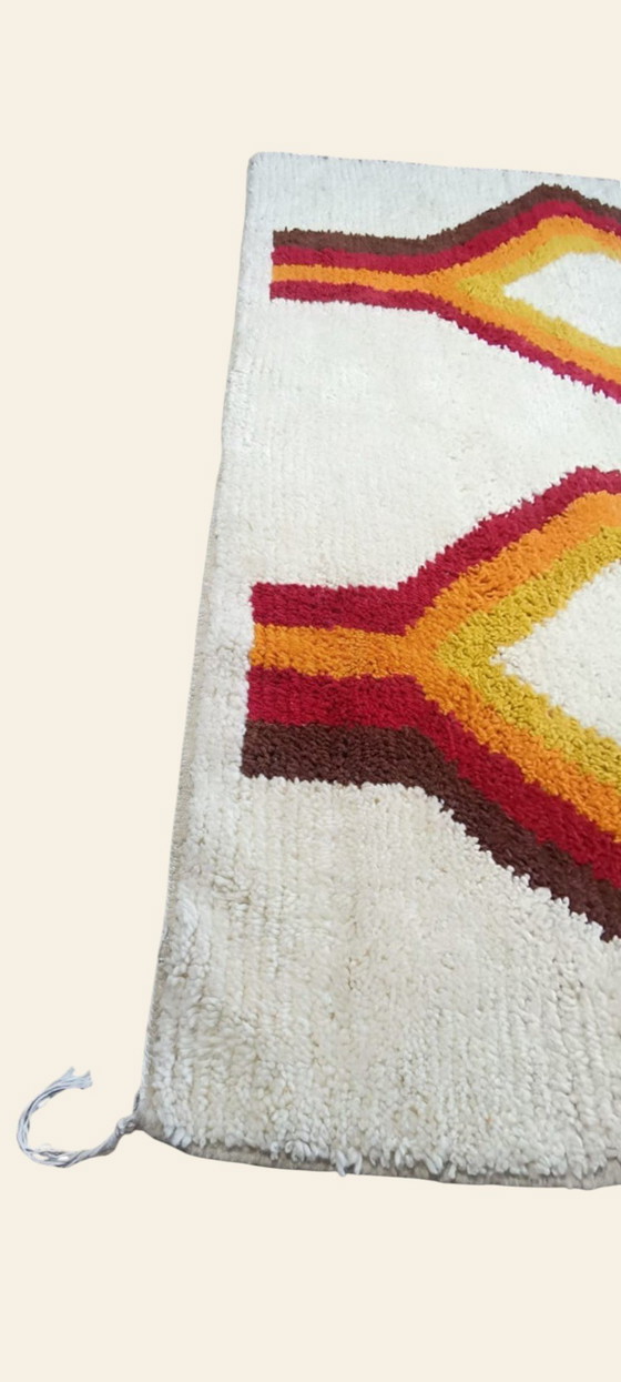 Image 1 of Vintage rug Berber 2x3 wool interior wool rug retro