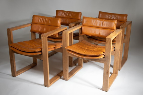 Image 1 of Ensemble de 4 chaises à repas par Ate van Apeldoorn pour Houtwerk Hattem