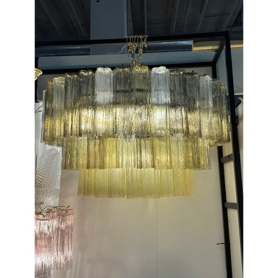 Image 1 of Lampadario Tronchi di lusso in vetro di Murano – Ambra e fumé di Simoeng