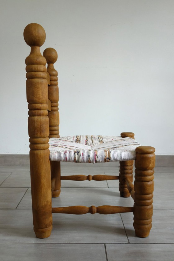 Image 1 of Sedia brutalista attribuita a Charles Dudouyt, anni '40