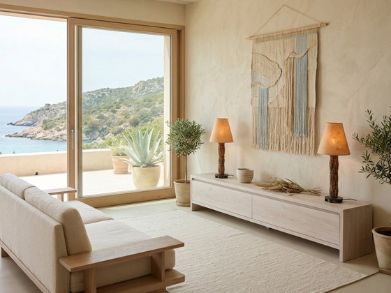 Image 1 of Paar italienische dekorative Tischlampen aus den 1970er Jahren, Raphia & Pergament