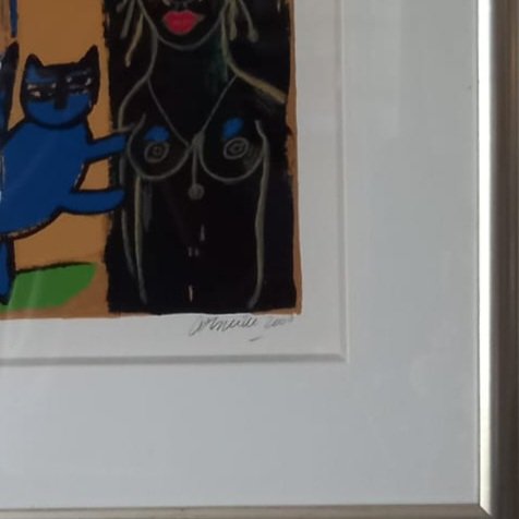 Signed silkscreen by corneille