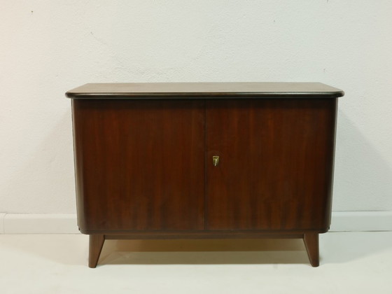 Image 1 of Vintage dressoir, jaren 60 – Makoré en mahoniefineer, midden 20e eeuw, Duitsland